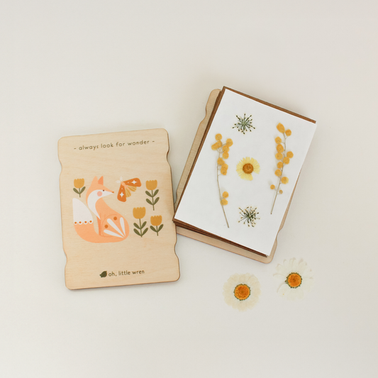 Little Nature Press - Mini Wooden Flower Press - Fox Design