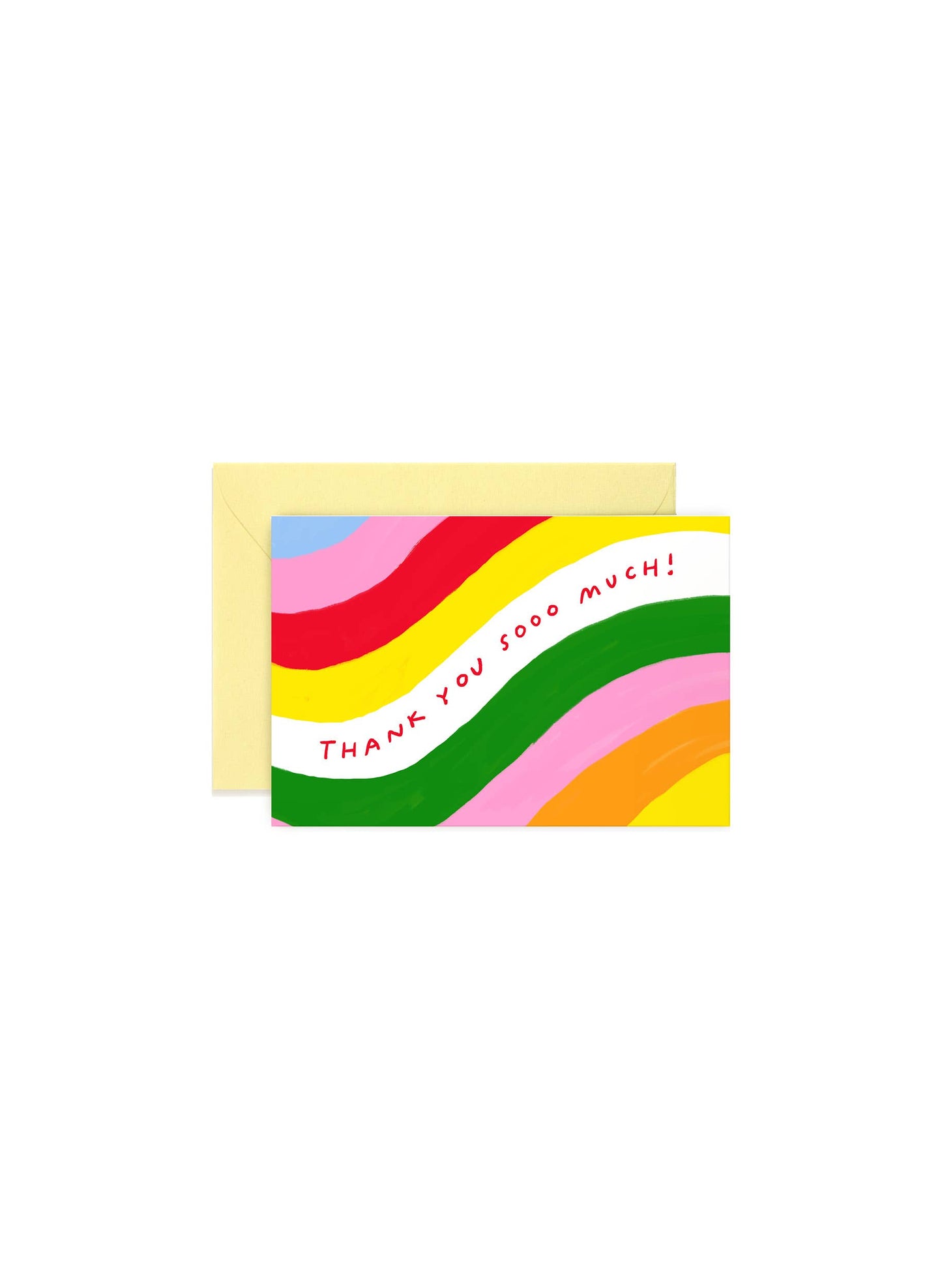 Thank You Rainbow Waves – Thank You Mini Note Card