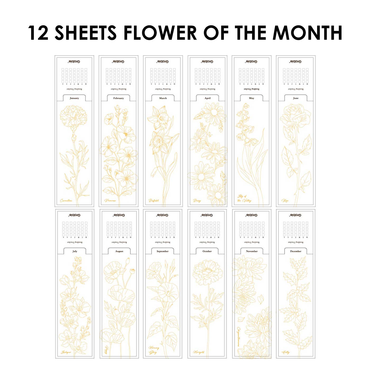 12 Sheets 140LB Watercolor Coloring Bookmarks