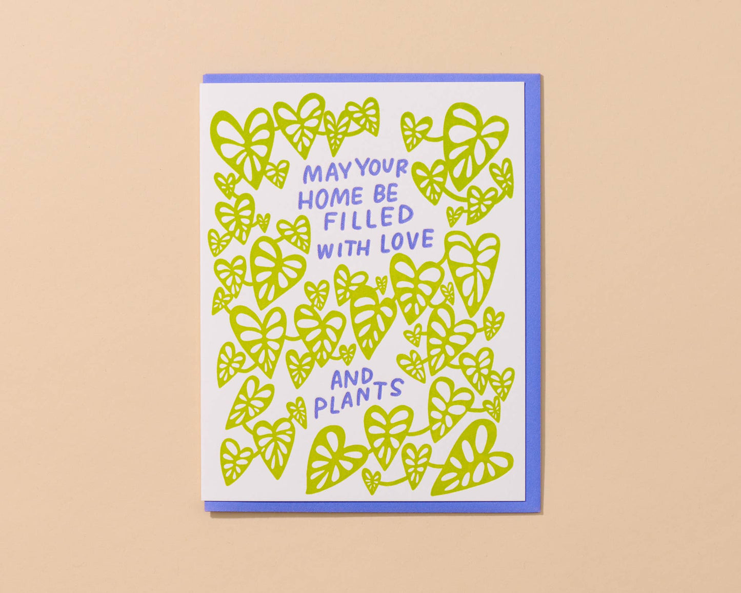 Love and Plants Letterpress Housewarming Card