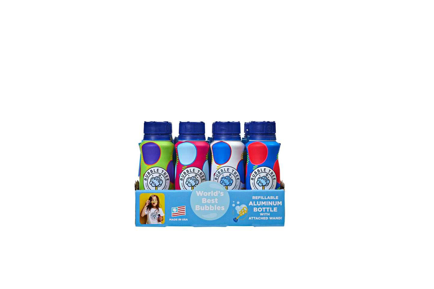Bubble Tree 4 FL. Oz. Aluminum Bubble Bottle & Wand