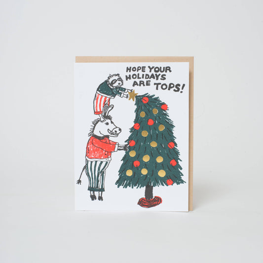 Tops Holiday Tree Christmas Card by Egg Press
