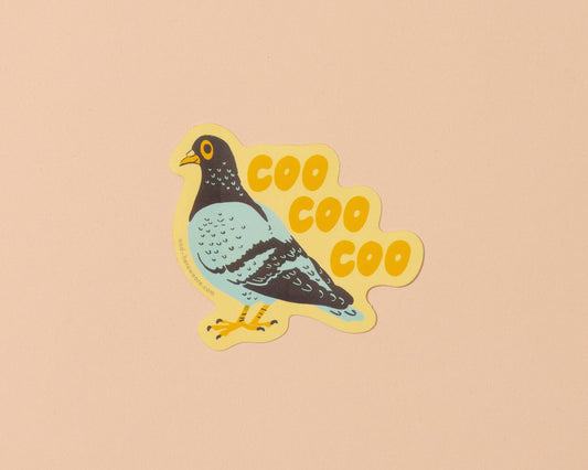Coo Pigeon Vinyl Sticker NYC, Chicago, City Spring Easter