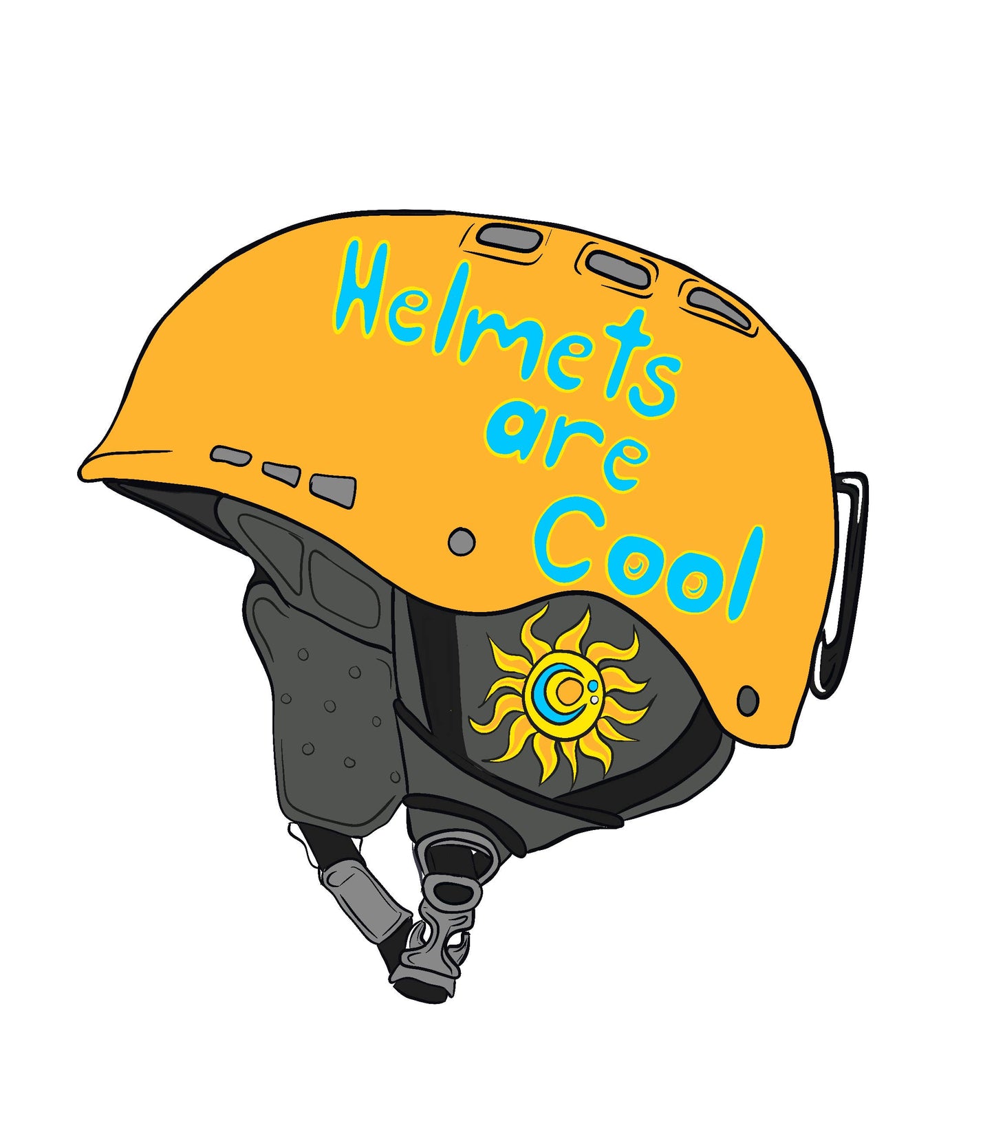 Helmets Are Cool Sticker