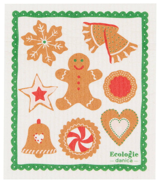 Holiday Cookies Swedish Dishcloth