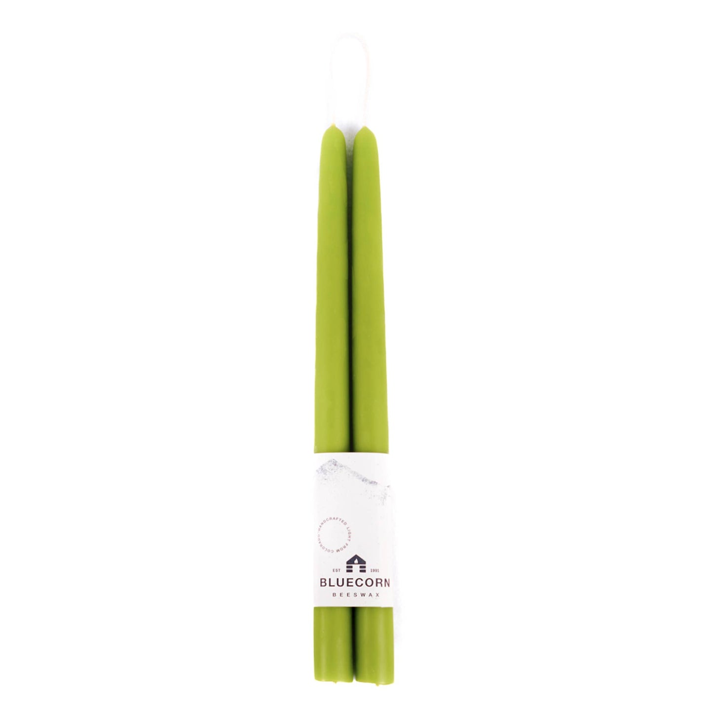 Pair of Hand-Dipped Beeswax Taper Candles