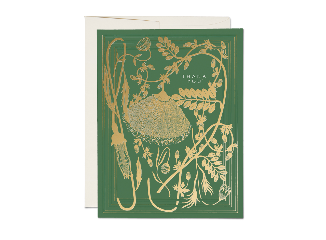 Sage thank you greeting card