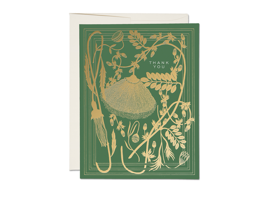 Sage thank you greeting card