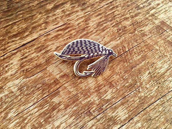 Fly Fishing Enamel Pin