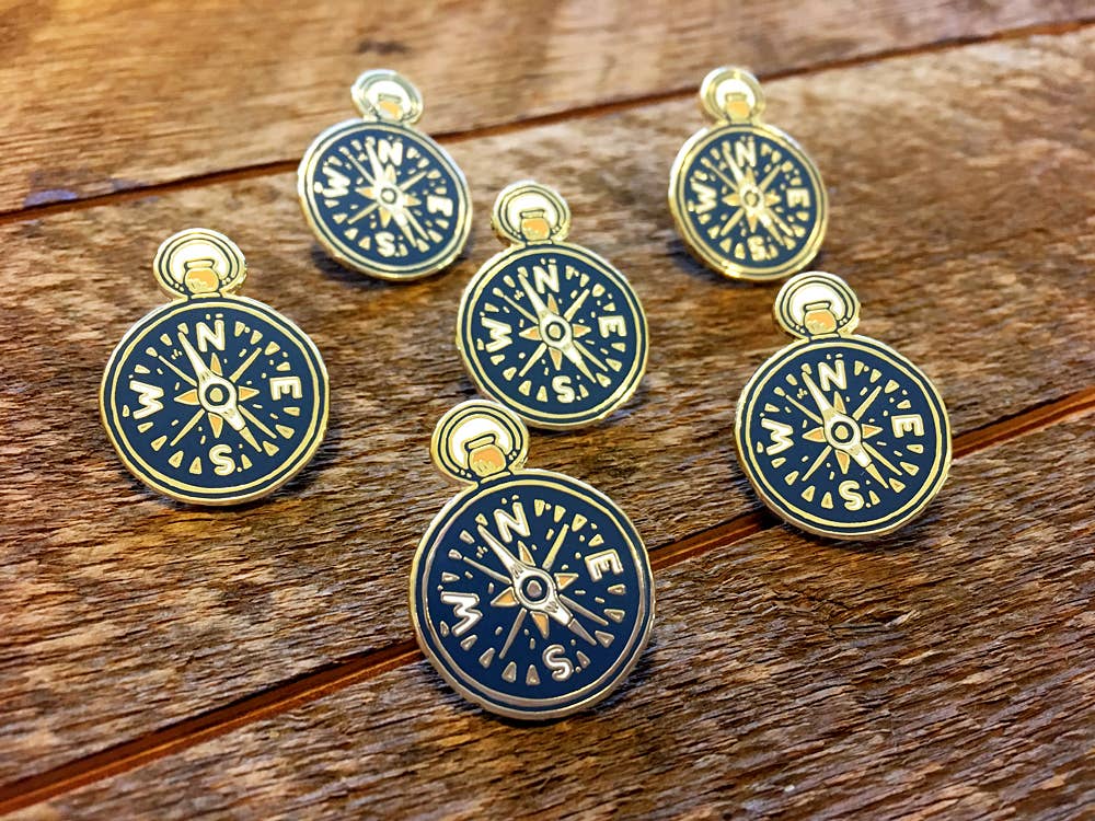 Compass Enamel Pin
