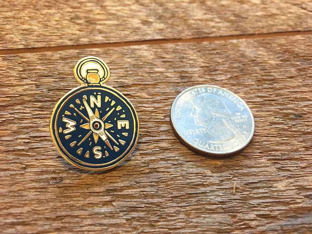 Compass Enamel Pin