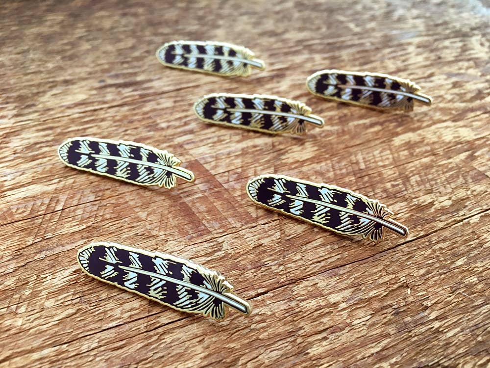 Feather Enamel Pin