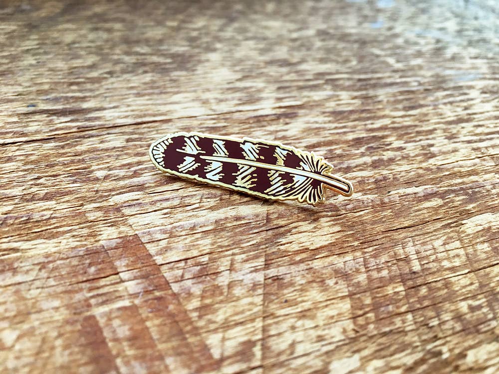 Feather Enamel Pin