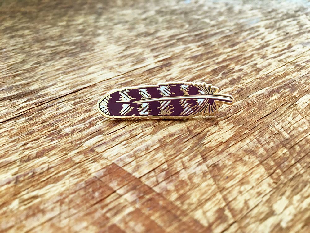 Feather Enamel Pin