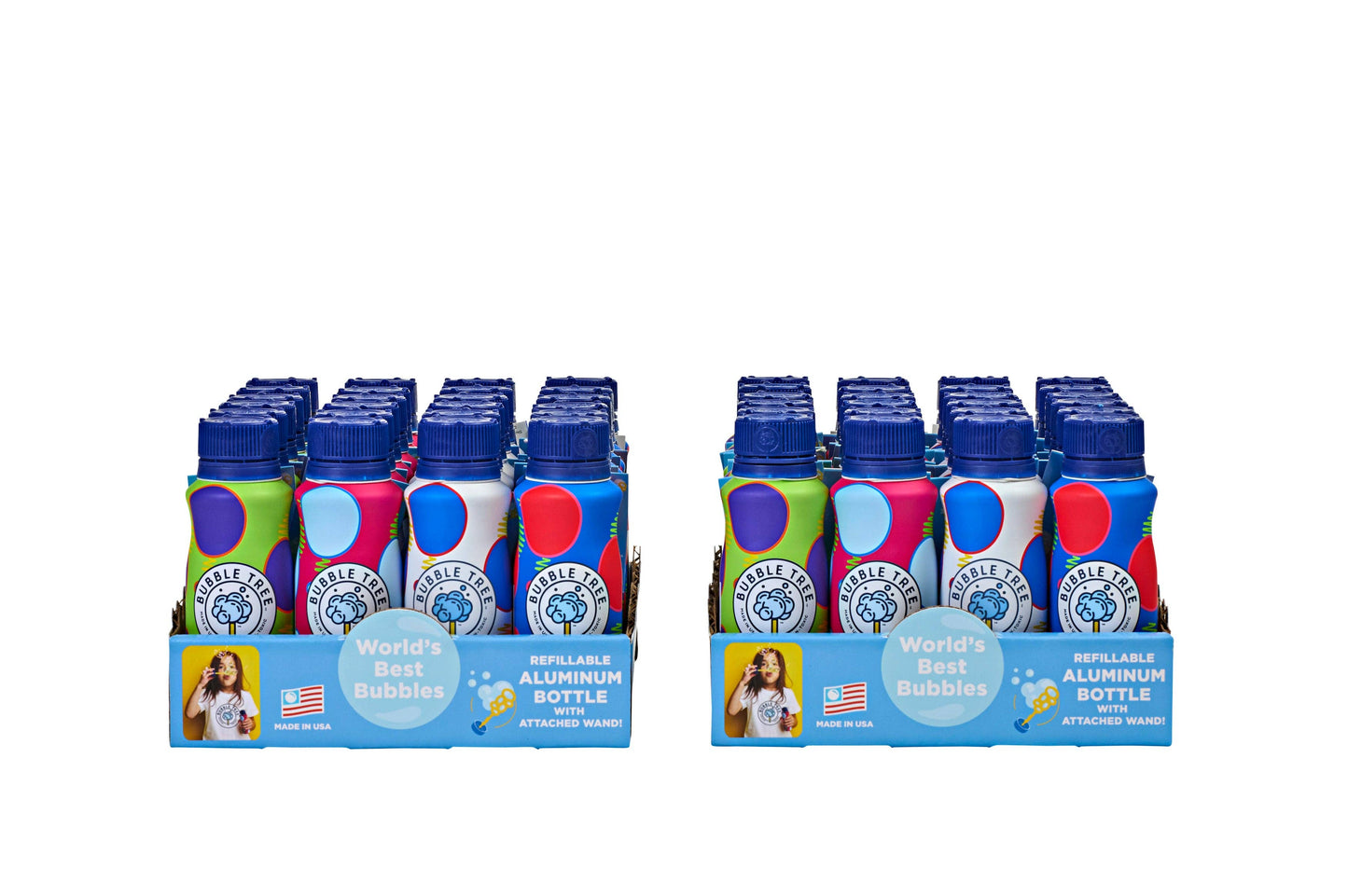 Bubble Tree 4 FL. Oz. Aluminum Bubble Bottle & Wand