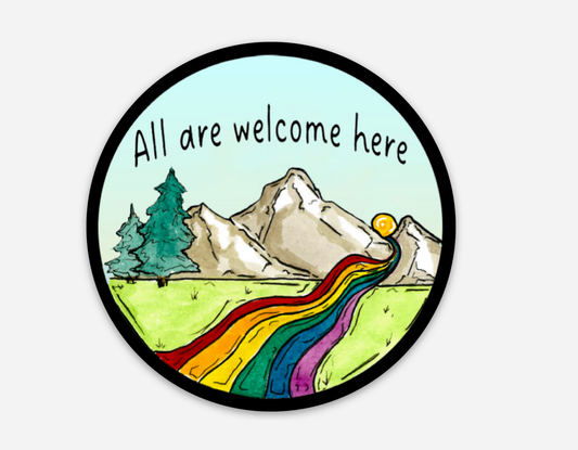 Pride River - All Are Welcome Here Sticker
