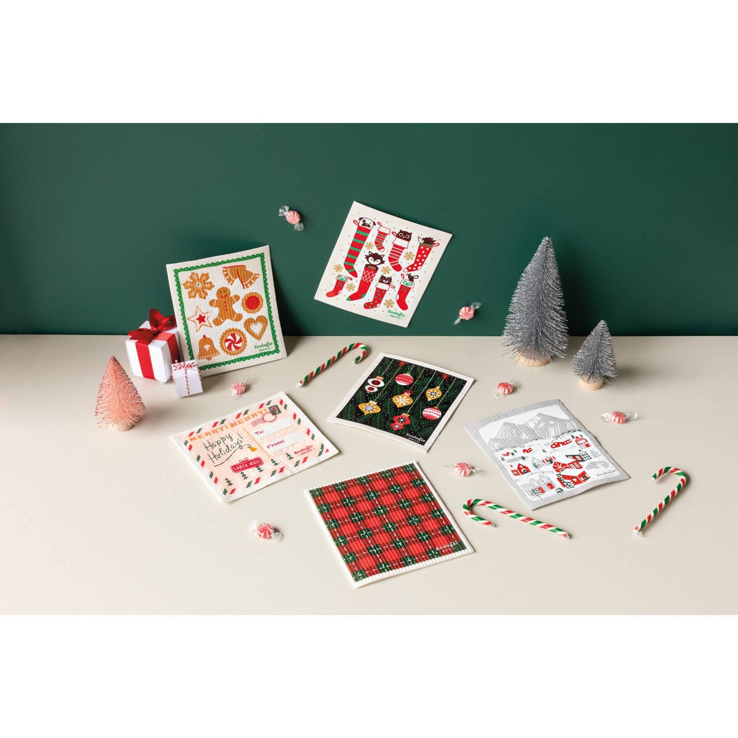 Holiday Cookies Swedish Dishcloth