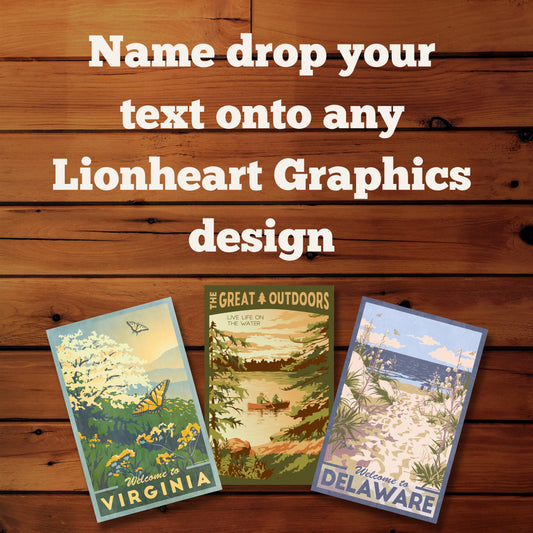 Retro Name Drop Magnet | Custom Vintage Travel Souvenir