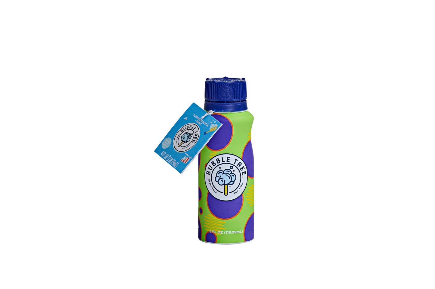 Bubble Tree 4 FL. Oz. Aluminum Bubble Bottle & Wand