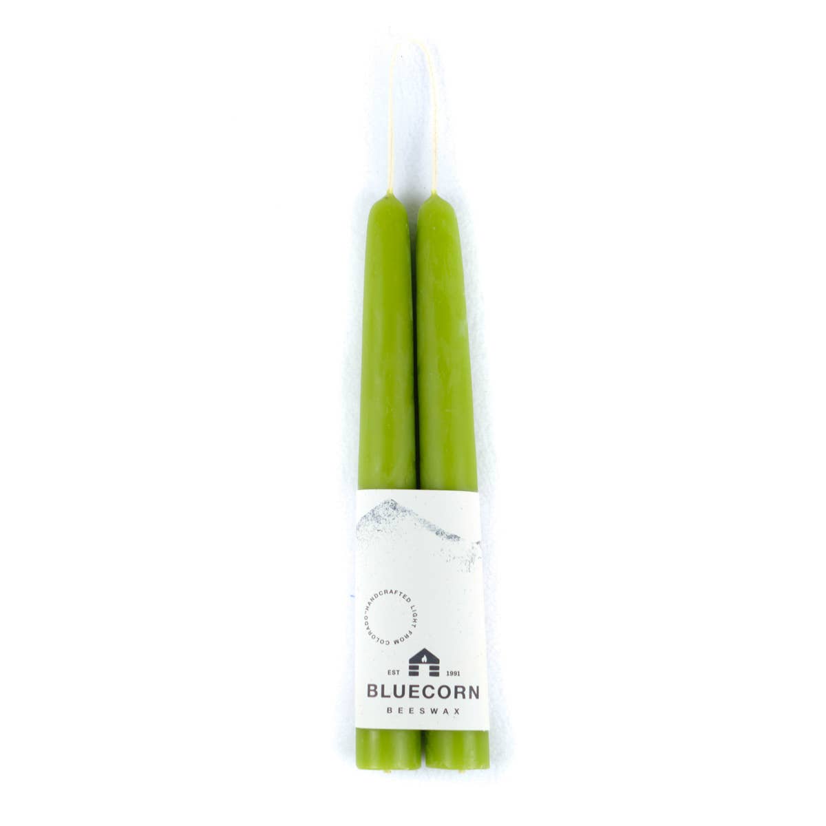 Pair of Hand-Dipped Beeswax Taper Candles
