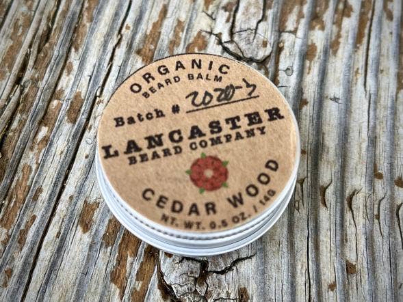 Cedar Wood Organic Beard Balm: 0.5 Oz