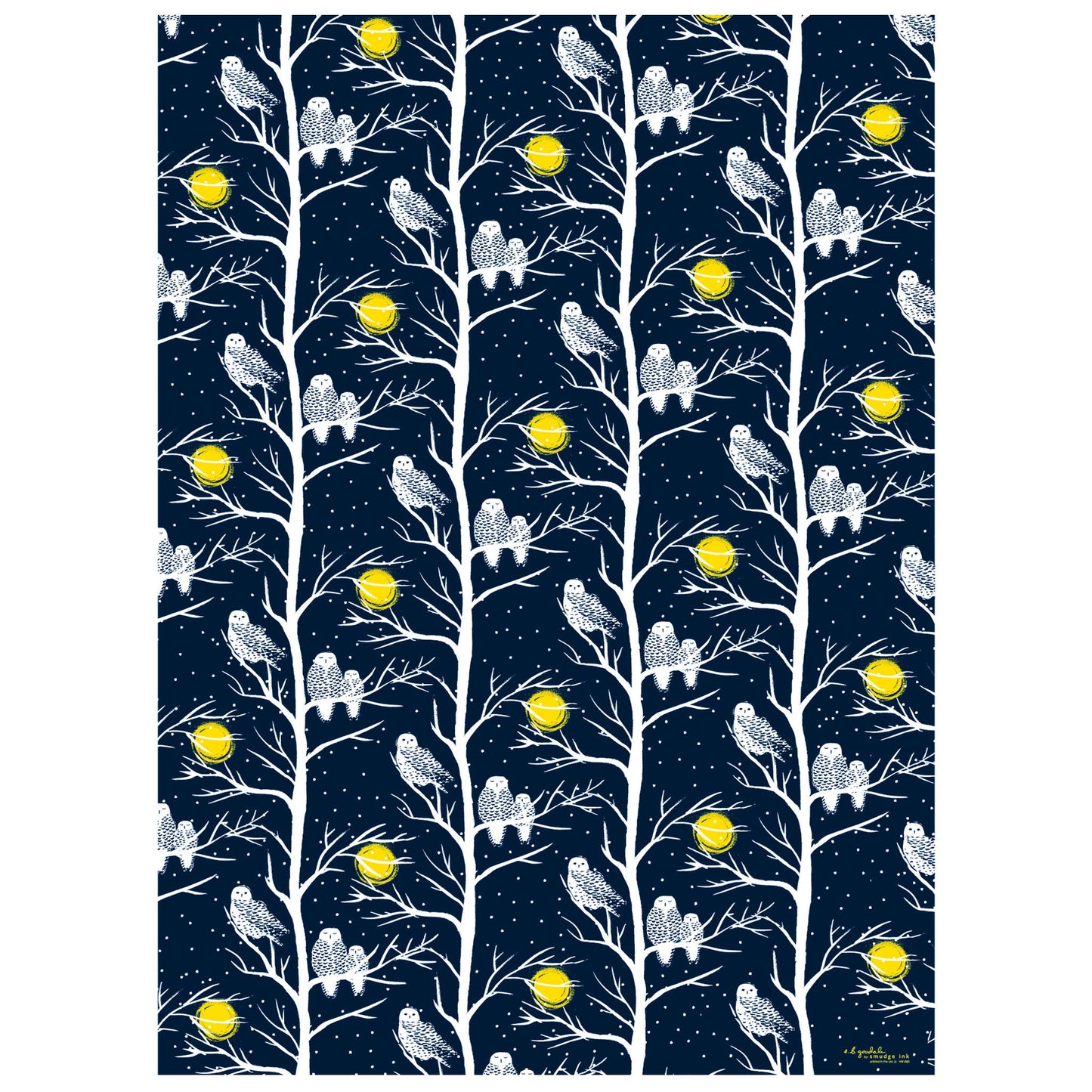 Peaceful Owls Gift Wrap (e.b. goodale)