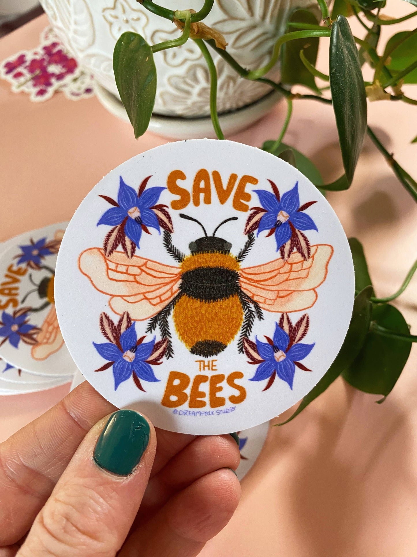 Save the Bees Sticker - Honey Bee Decal