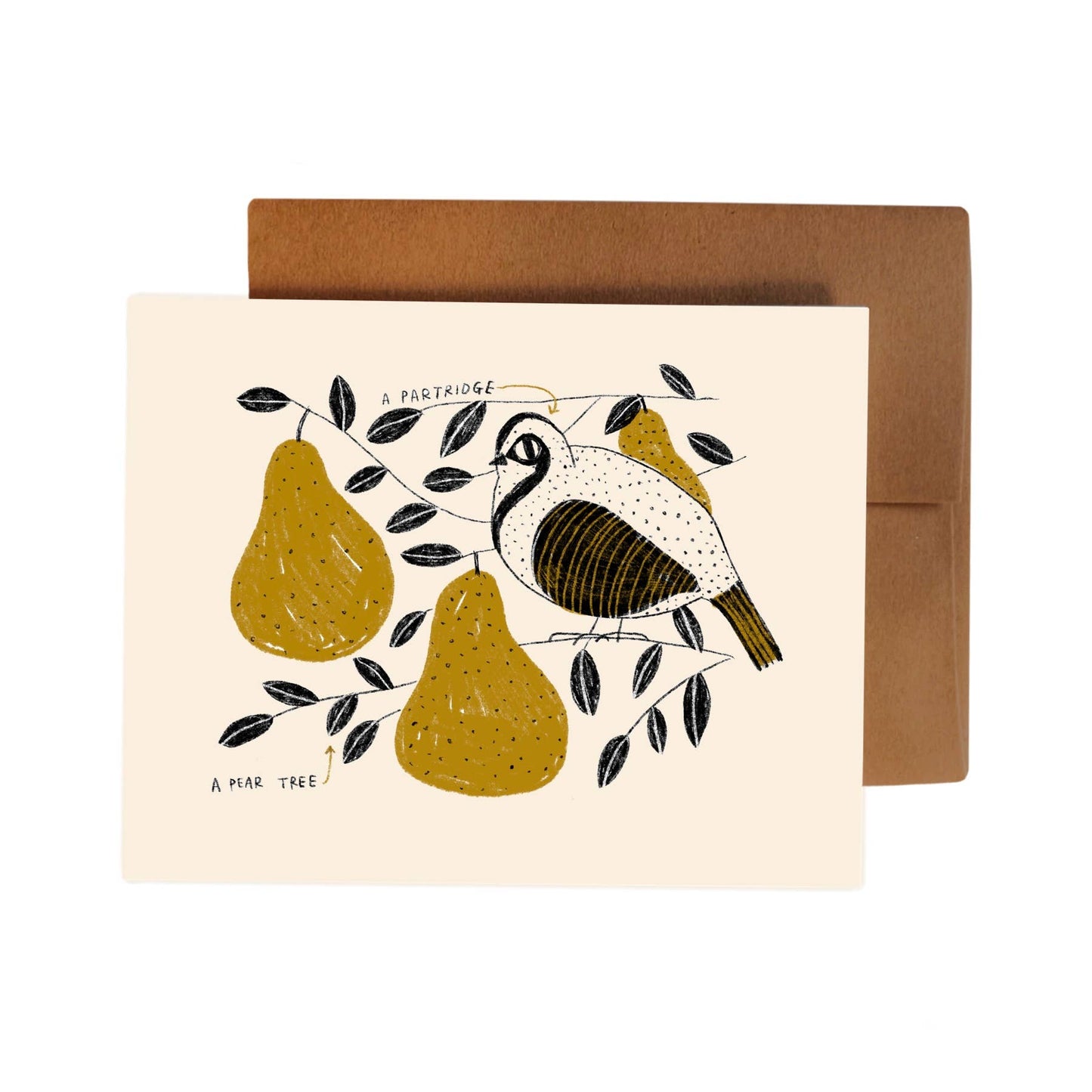 PARTRIDGE IN A PEAR TREE Holiday Greeting Card