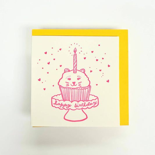 Kitty Cupcake B-day Mini Card