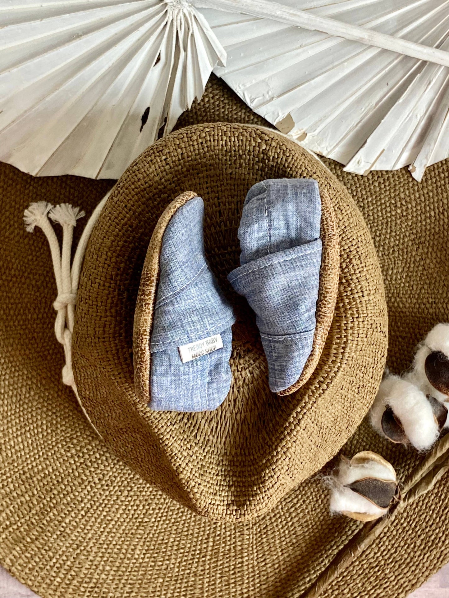 Blue Linen Angled