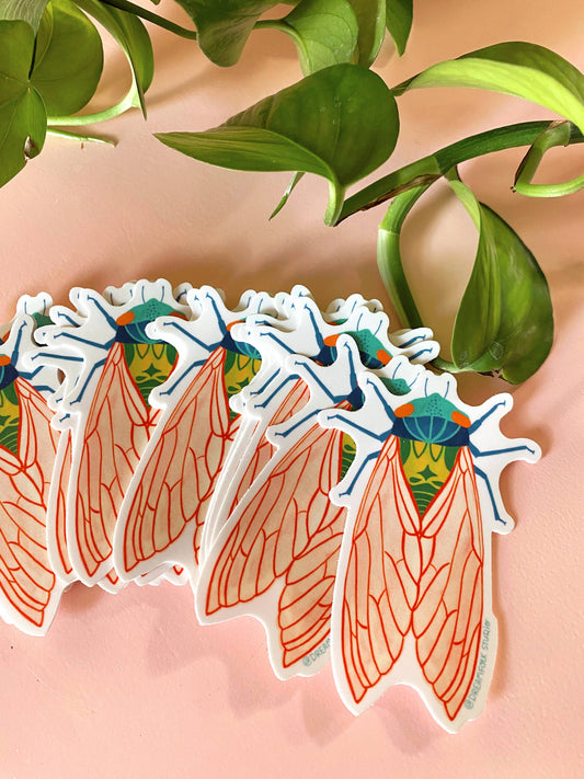 Cicada Sticker - Insect/Nature Sticker