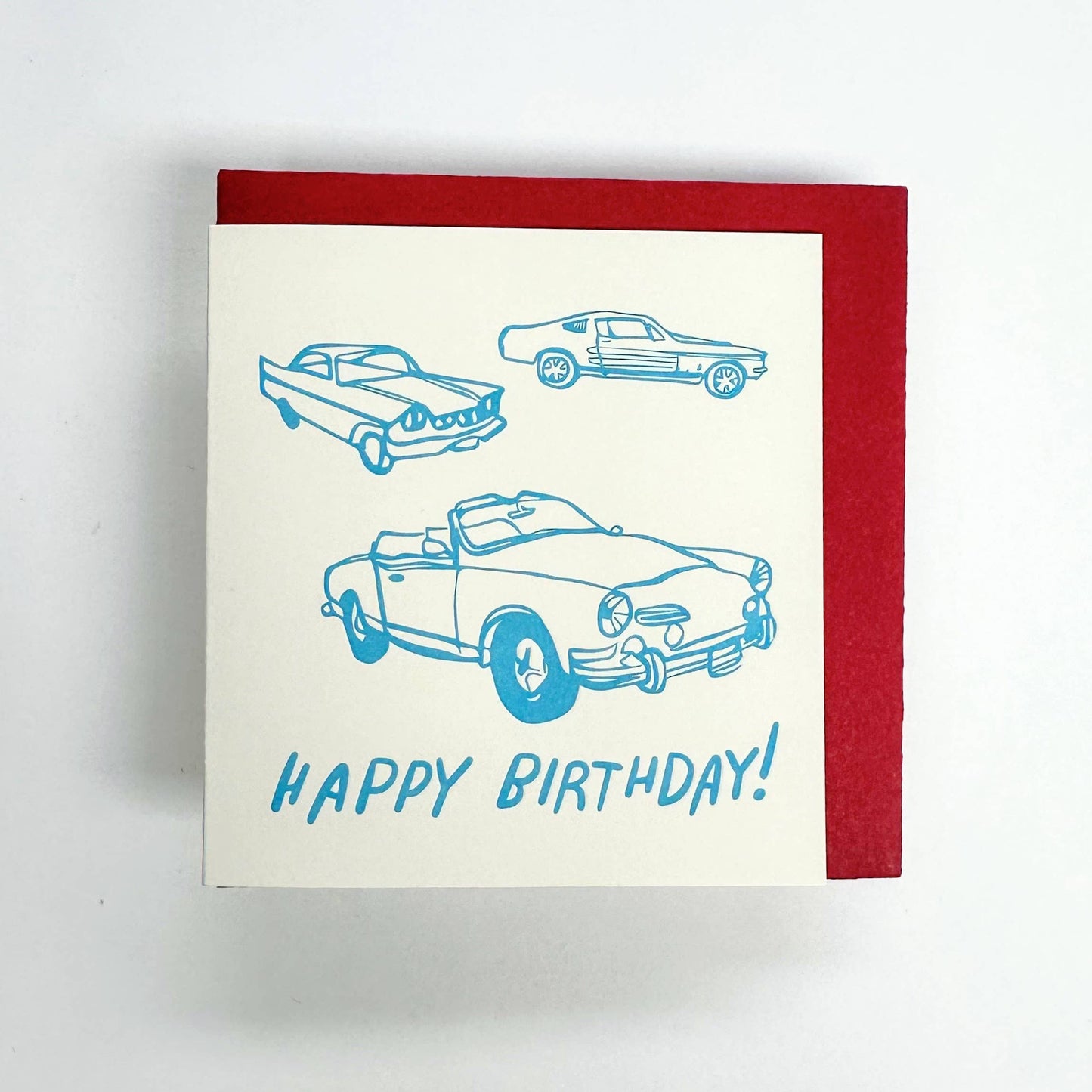Vintage Car B-Day Mini Card