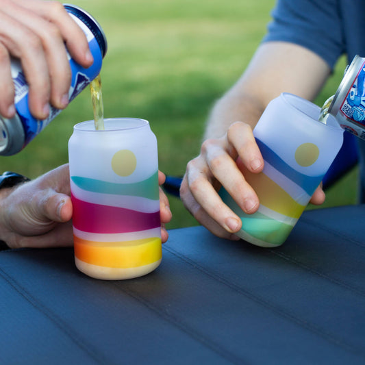 Colorful Mountain Beer Glass - Colorful Glassware Set