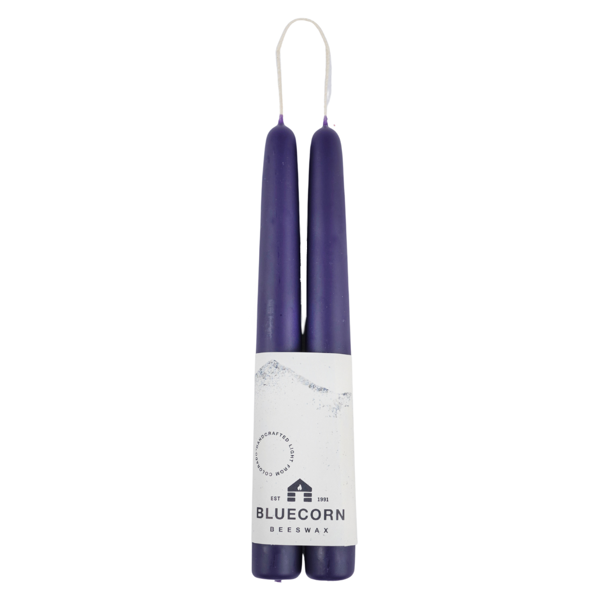 Pair of Hand-Dipped Beeswax Taper Candles