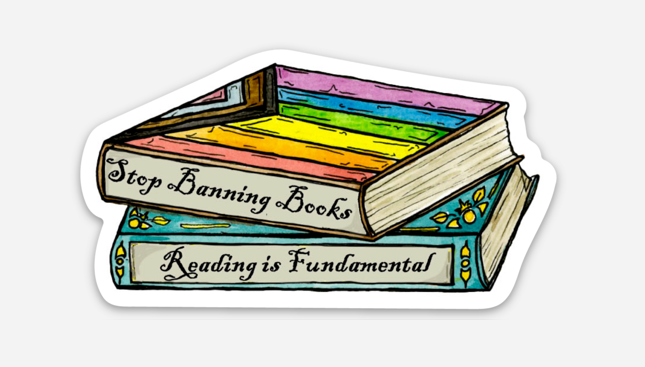 Stop Banning Books Sticker