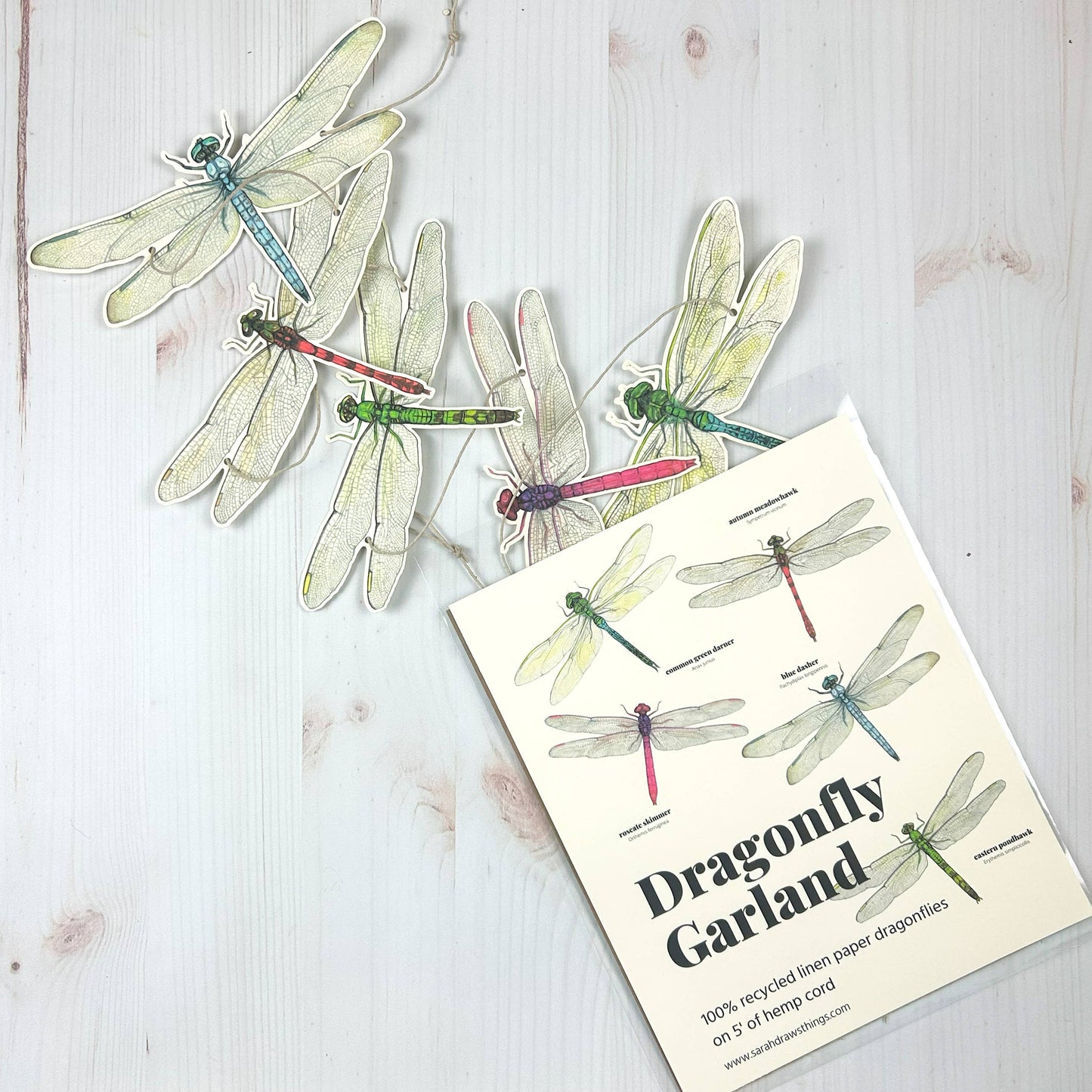 Dragonfly Illustrated Garland
