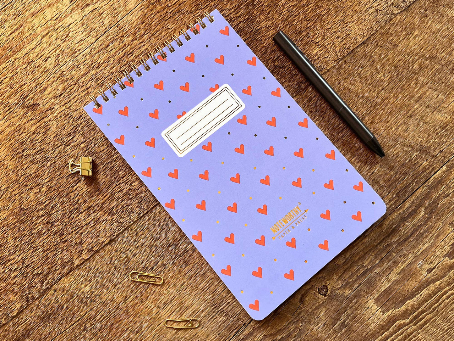 Hearts Pattern Small Notebook