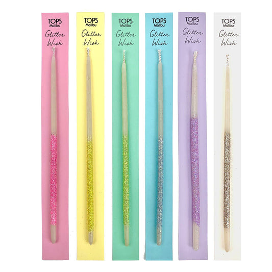 6" Glitter Wish Beeswax Candle - Single