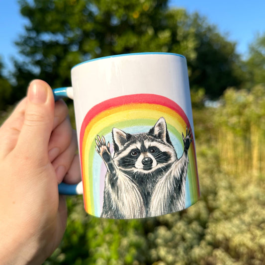 Rainbow Raccoon Pride Mug
