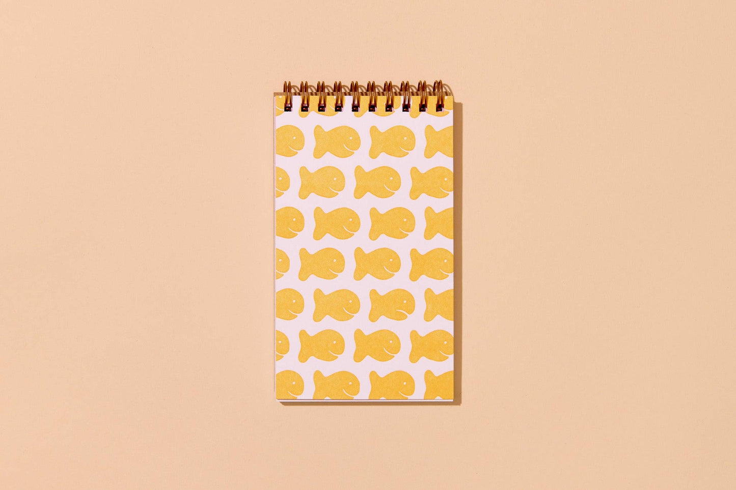 Goldfish Crackers Letterpress Spiral Pocket Size Notebook - Fathers Day Gift Mothers Day