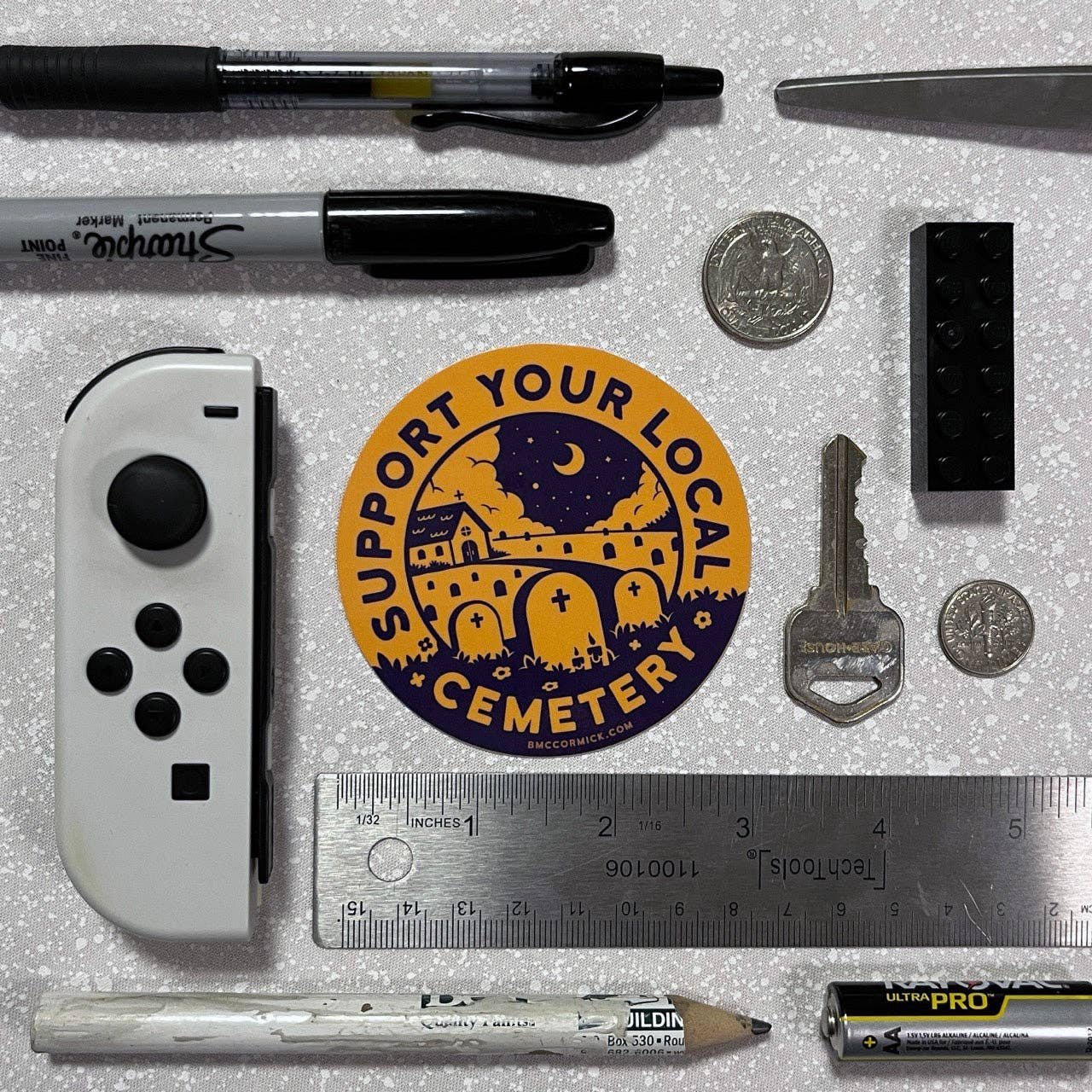 Support Your Local Cemetery 3" Sticker