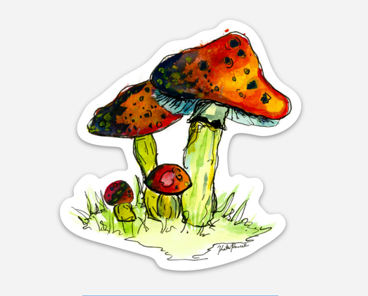 Red Mushroom Sticker