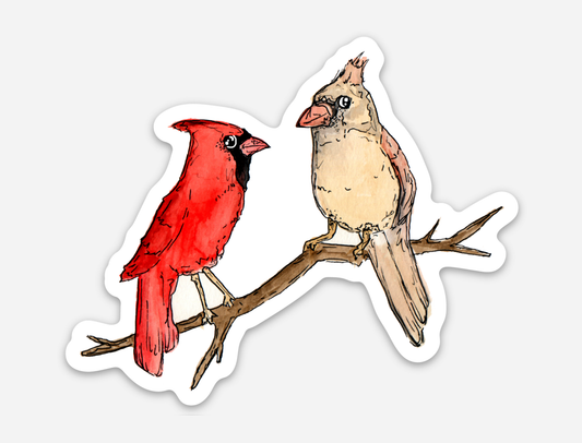 Cardinal Pair Sticker