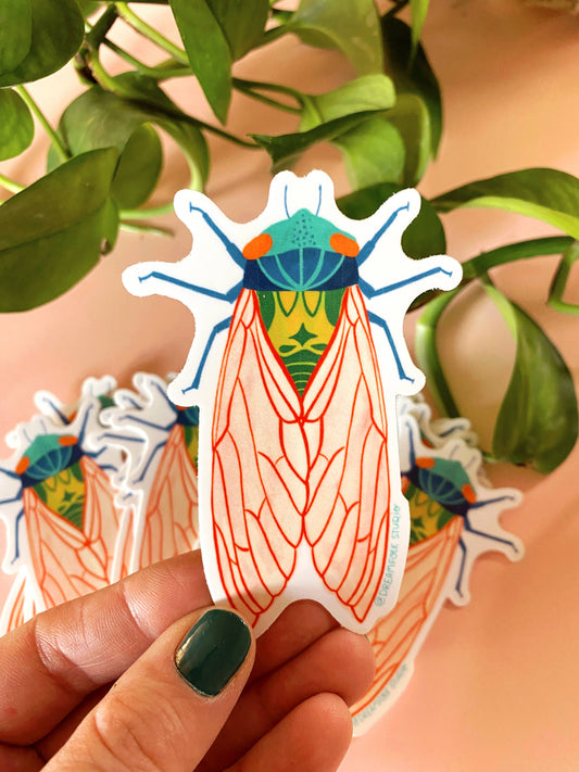 Cicada Sticker - Insect/Nature Sticker