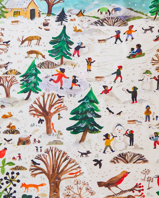 Snowy Day Seek & Find Playsilk - artist Playsilk