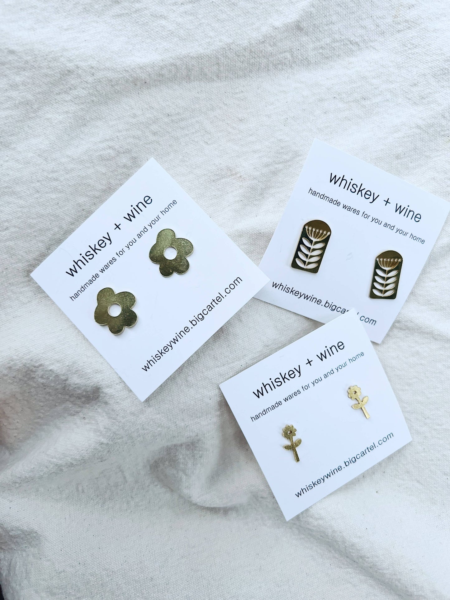 Folk flower earrings