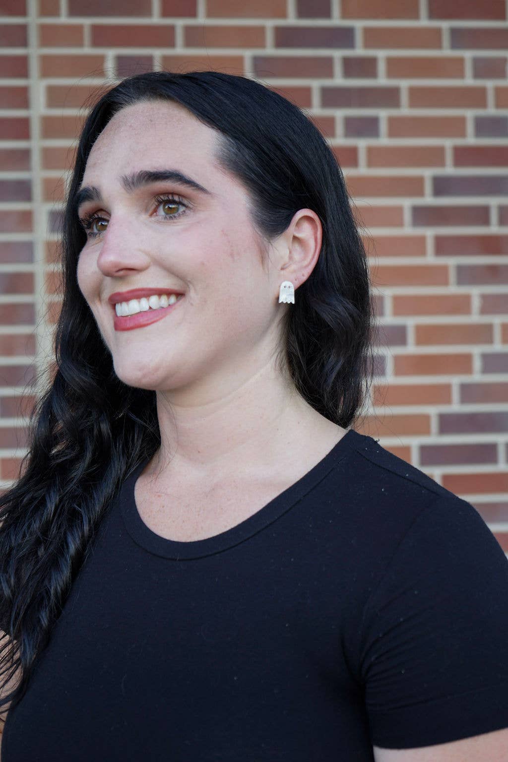 Mini Ghost Studs - White Shimmer // Jewelry, Halloween, Earrings