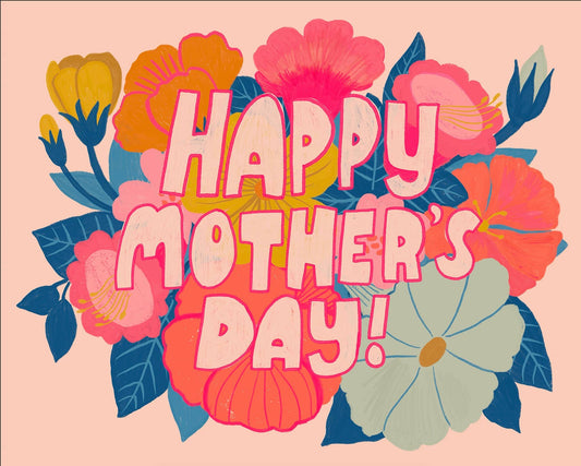 Happy Mother's Day Card | Colorful Flowers Card for Mom