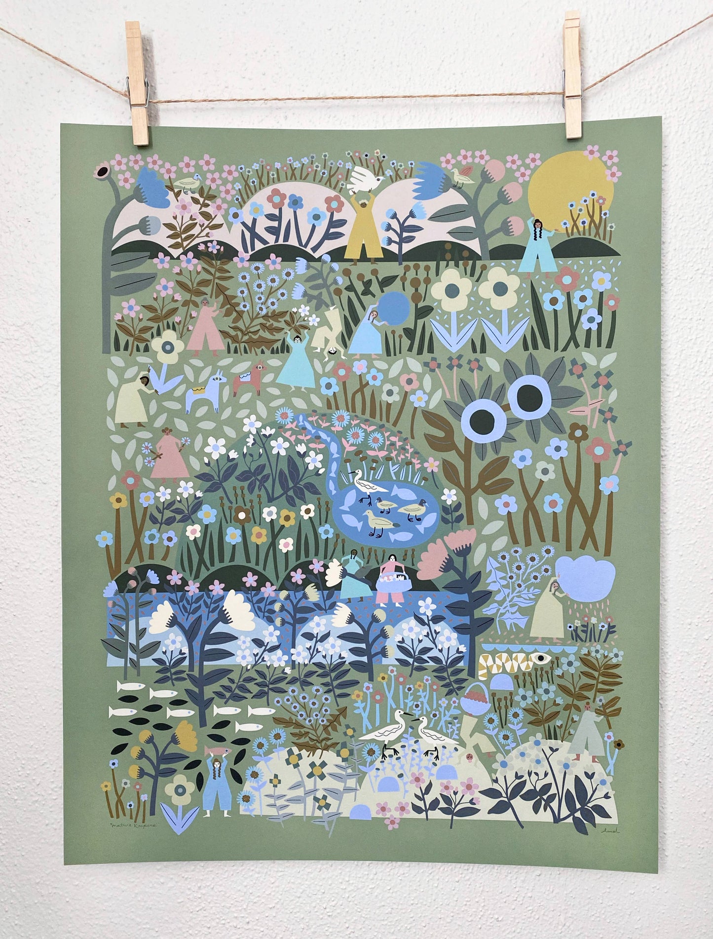 Nature Keepers Art Print Green