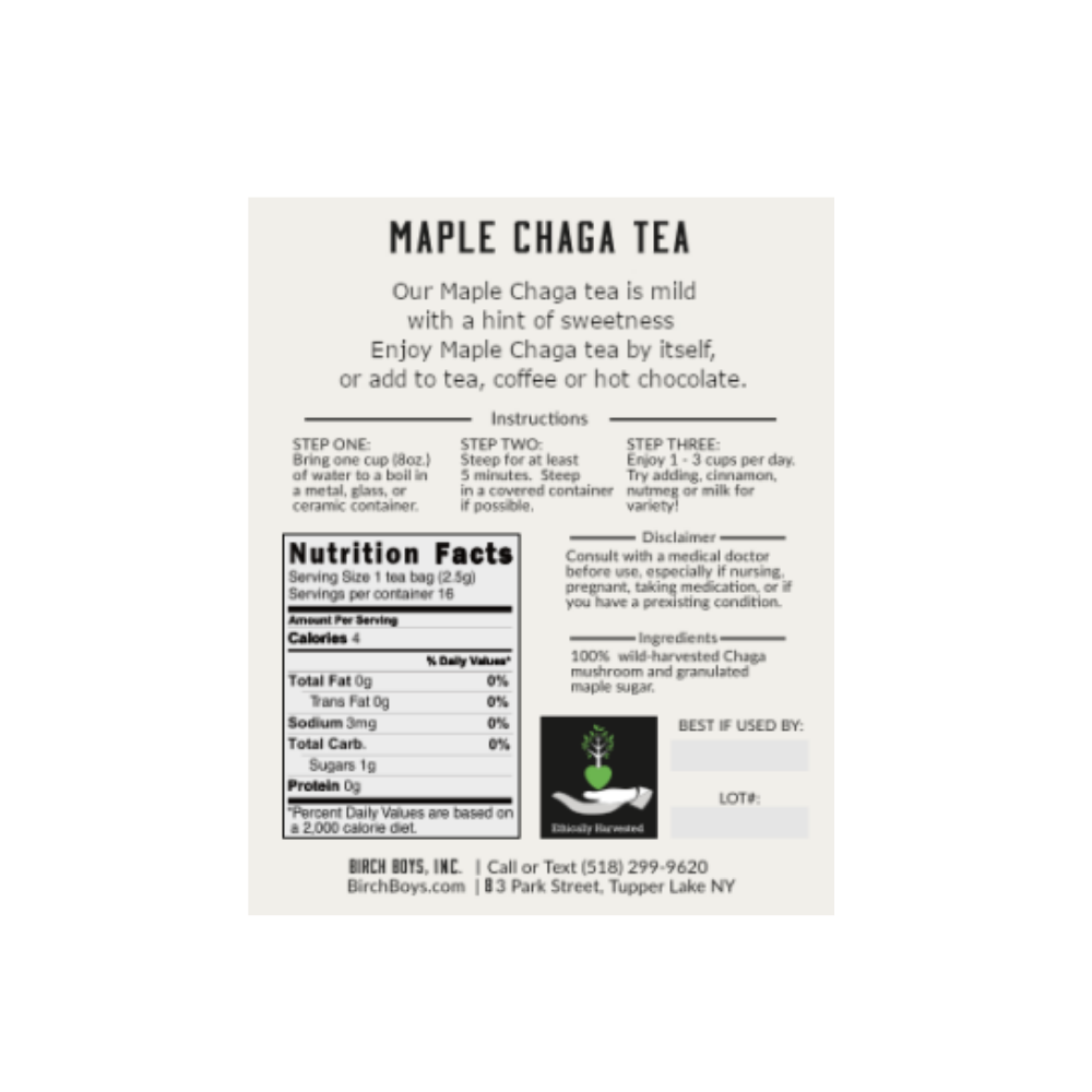 Maple Chaga Tea Bags